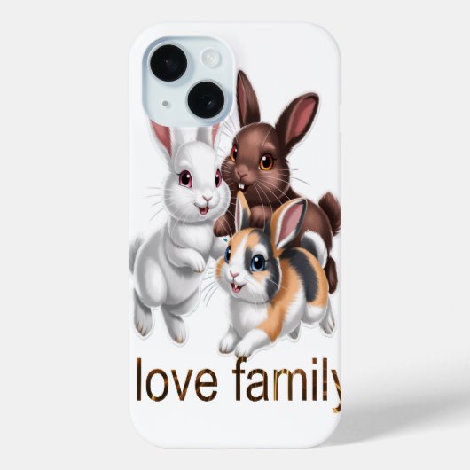 Rabbit family  Case-Mate iPhone case (Achterkant)