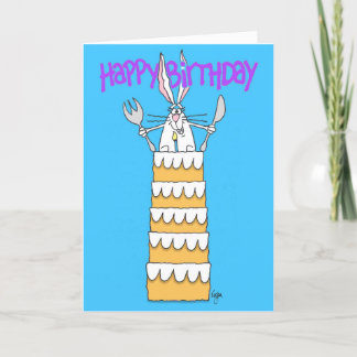 RABBIT FANTASY Birthday Kaart