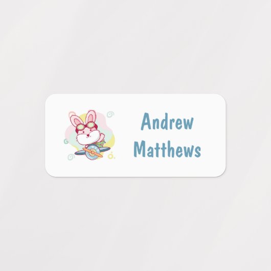 Rabbit Fox Owl Custom Personal Name Labels (Design 2)