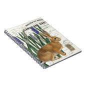 Rabbit français avec Carnet de Journal Spiral Fleu (Côté Droit)