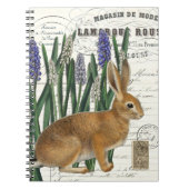 Rabbit français avec Carnet de Journal Spiral Fleu (Devant)