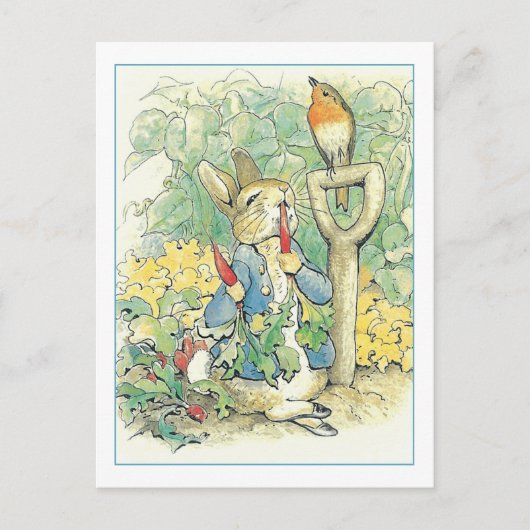Rabbit Garden Carrots van Beatrix Potter Briefkaar Briefkaart (Voorkant)