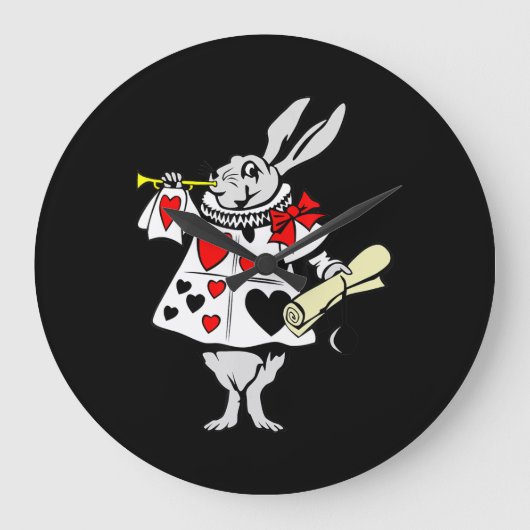 Rabbit Gift | Alice in Wonderland Rabbit Grote Klok (Voorkant)