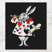 Rabbit Gift | Alice in Wonderland Rabbit Wijn Etiket (Enkel label)