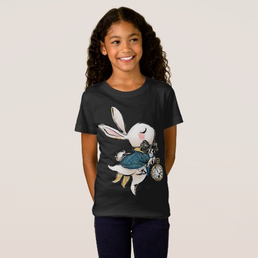 Rabbit Gift | Alice in Wonderland White Rabbit T-shirt (Voorkant volledig)