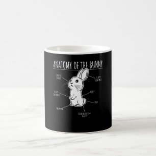 Rabbit Gift Anatomie van Bunny Cute Rabbit Pet Lo Koffiemok