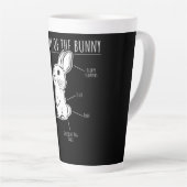 Rabbit Gift |Anatomie van Bunny Cute Rabbit Pet Lo Latte Mok (Rechterhoek)