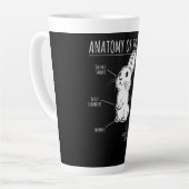 Rabbit Gift |Anatomie van Bunny Cute Rabbit Pet Lo Latte Mok (Linkerhoek)