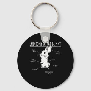 Rabbit Gift  Anatomie van Bunny Cute Rabbit Pet Lo Sleutelhanger