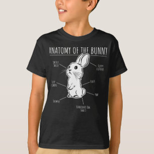 Rabbit Gift Anatomie van Bunny Cute Rabbit Pet Lo T-shirt