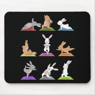 Rabbit Gift   Bunny Yoga in Yoga Poses Sports Muismat