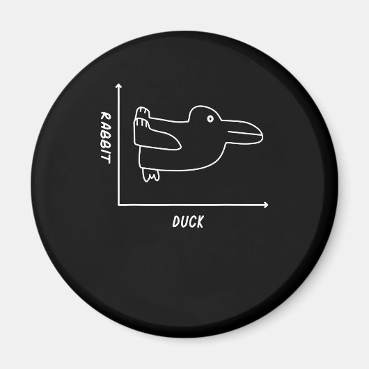 Rabbit Gift | Duck Rabbit Graph Fun Wiskunde Teach Magneet (Voorkant)