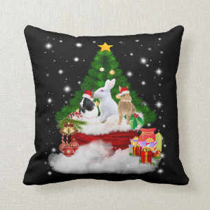 Rabbit Gift Vrolijk kerstkonijnen — Lovely Gif Kussen
