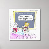 Rabbit Grammar Police Funny Canvas Print (Voorkant)