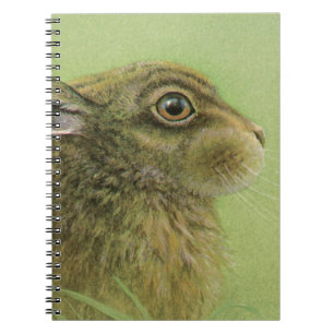 "Rabbit grazing" portret in fijne kunstlaptop Notitieboek