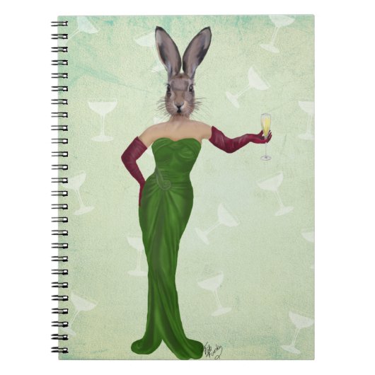 Rabbit Green Dress 2 Notitieboek (Voorkant)