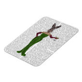 Rabbit Green Dress Magneet (Linkerzijde)