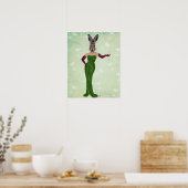 Rabbit Green Dress Poster (Keuken)