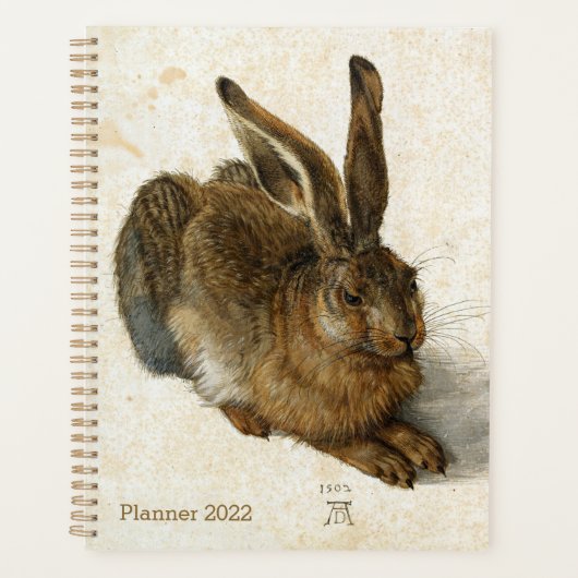 Rabbit, Hare by Durer  Natuur Art, 1502 Planner (Voorkant)