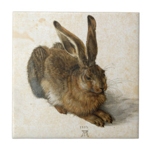 Rabbit, Hare by Durer  Natuur Art uit 1502 Tegeltje