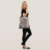 Rabbit Hare Jackrabbit Tegel Kijk Canvas tas (Op model)