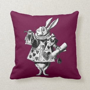 Rabbit Herald Victoriaans Alice in Wonderland Pill Kussen