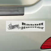 Rabbit Hunter Bumpersticker (Op auto)