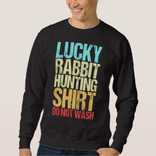 Rabbit Hunter Funny Retro Lucky Rabbit Hu Trui