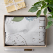 Rabbit Hydrangea Flower Carte Postale Decoupage Tissuepapier (Geschenk)