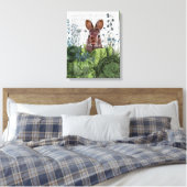 Rabbit in a Cabbage Patch Canvas Afdruk (Insitu (Slaapkamer))