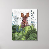 Rabbit in a Cabbage Patch Canvas Afdruk (Voorkant)