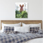 Rabbit in a Cabbage Patch Canvas Afdruk (Insitu (Slaapkamer))
