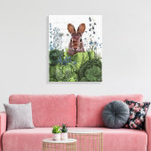Rabbit in a Cabbage Patch Canvas Afdruk (Insitu (Woonkamer))