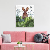 Rabbit in a Cabbage Patch Canvas Afdruk (Insitu (Woonkamer))