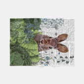 Rabbit in a Cabbage Patch Fleece Deken (Voorkant (Horizontaal))