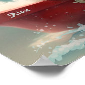 Rabbit in a Red Boat Personalized Art Nursery Poster (Hoek)