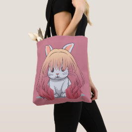 Rabbit in a Wig Tote Draagtas