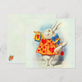 Rabbit in Alice Wonderland ~ Invitation (Devant / Derrière)