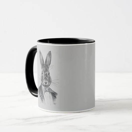 Rabbit in Suit Portret Mok (Voorkant links)