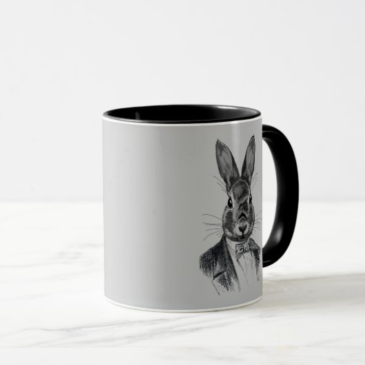 Rabbit in Suit Portret Mok (Voorkant rechts)