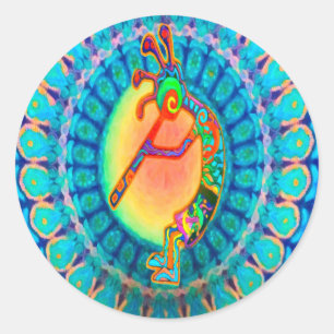 Rabbit Kokopelli Ronde Sticker