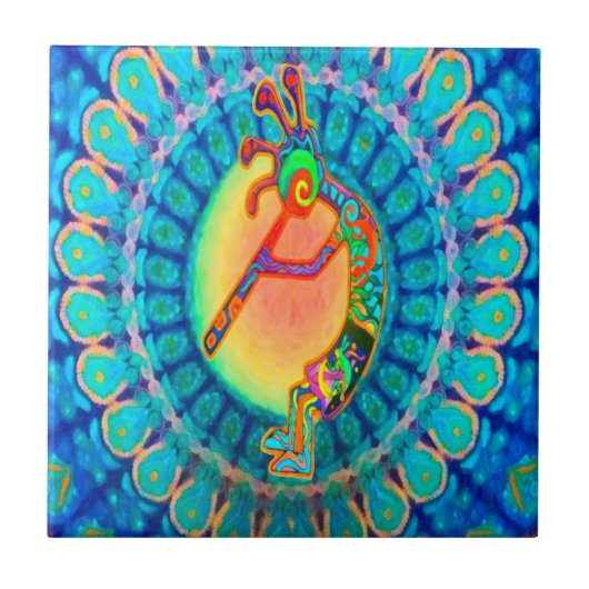 Rabbit Kokopelli Tegeltje (Voorkant)