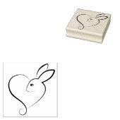 Rabbit Love Rubberstempel (Gestempeld)