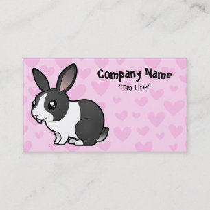 Rabbit Love (uppy ear gladde hair) Visitekaartje