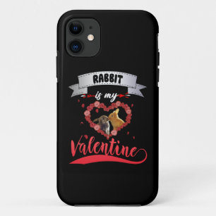 Rabbit Lover Konijn is mijn Valentijn iPhone 11 Hoesje