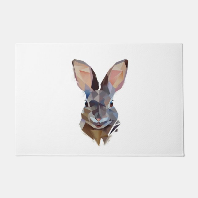 Rabbit Lovers | Art Drawing Bunny Gift Deurmat (Voorkant)