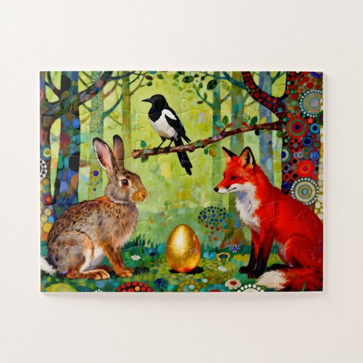 Rabbit, Magpie, Fox and “The Forest’s Secret” Legpuzzel (Horizontaal)