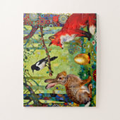 Rabbit, Magpie, Fox and “The Forest’s Secret” Legpuzzel (Verticaal)