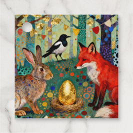 Rabbit, Magpie, Fox and “The Golden Goose Egg” Bedankjes Labels