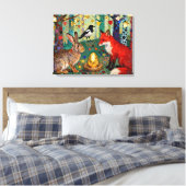 Rabbit, Magpie, Fox and “The Golden Goose Egg” Canvas Afdruk (Insitu (Slaapkamer))